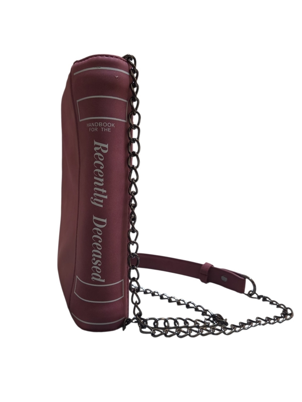 Beetlejuice Handbook for the Recently Deceased Crossbody Bag Burgundy - Picture 3 of 6